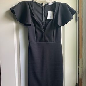 Black midi dress